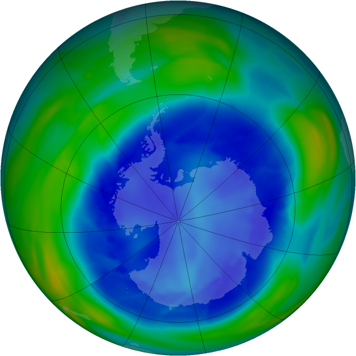 Antarctic ozone map for 28 August 2006